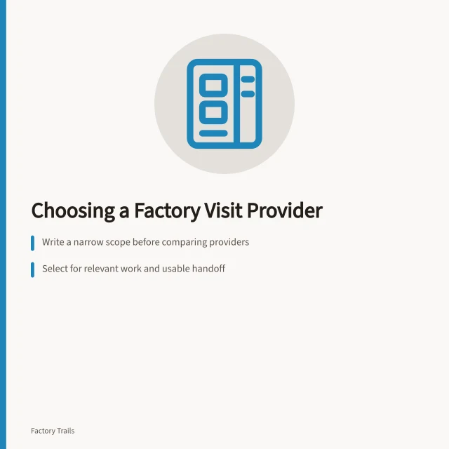 Checklist for selecting a factory visit provider in 2027. How to choose a working factory visits provider for 2027