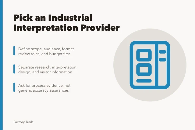 Guide to selecting an industrial site interpretation provider. How to pick an industrial site interpretation provider for 2027 work