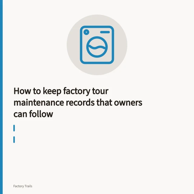Saugus Iron Works stone furnace and mill buildings in autumn. How to keep factory tour maintenance records that owners can follow