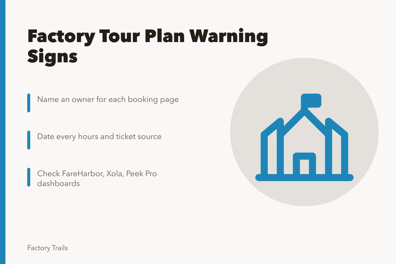 Card listing factory tour maintenance plan warning signs for 2027. Warning signs to check in a factory tours maintenance plan before 2027