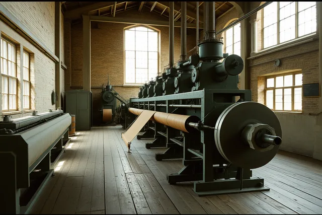 Historic textile mill floor with belt-driven machinery and overhead line shafts. Factory tour fundamentals: what U.S. visitors should confirm before they go