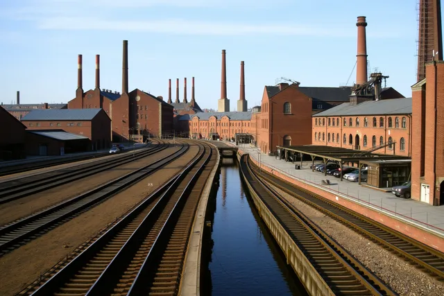 Industrial heritage site with rail tracks, waterway, and brick factory buildings. How to compare industrial heritage travel options: questions for 2027