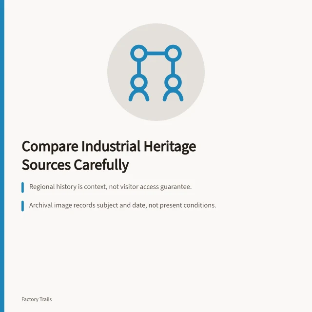 Card comparing industrial heritage travel sources for accuracy. Industrial heritage travel questions to ask before you compare sources