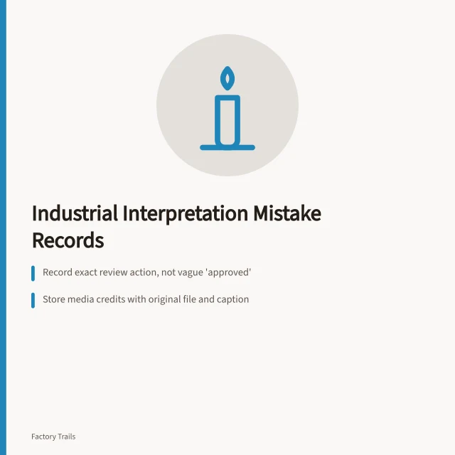 Guide to keeping industrial interpretation mistake records for review. How to keep industrial site interpretation mistake records that survive review