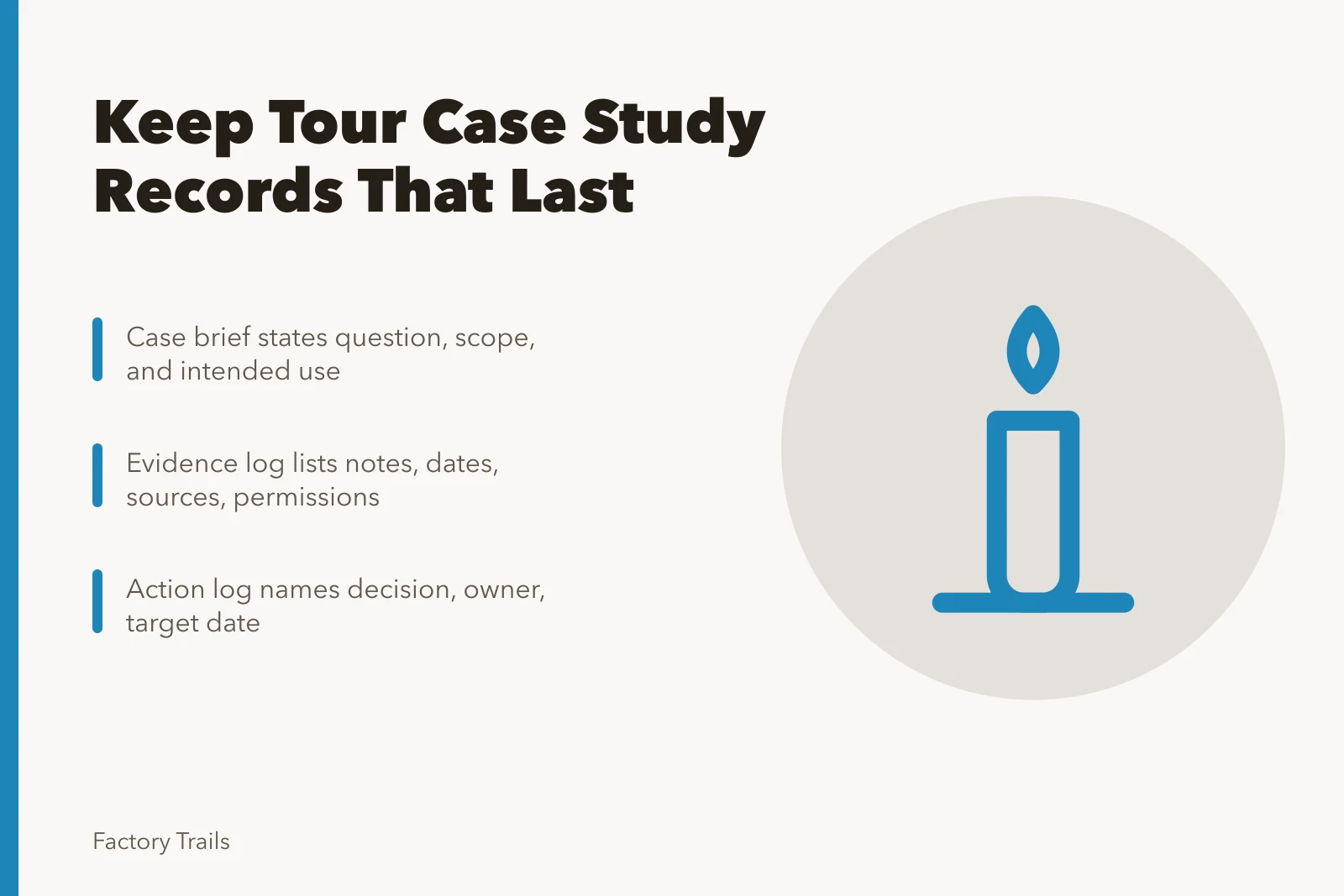 Archive icon for industrial tour case study record keeping. How to keep industrial tour case study records that hold up later