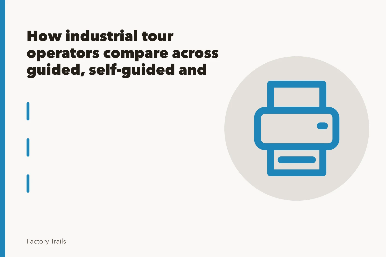 Cartridge manufactory production line with rows of industrial machinery stamping brass cartridges. How industrial tour operators compare across guided, self-guided and hybrid formats