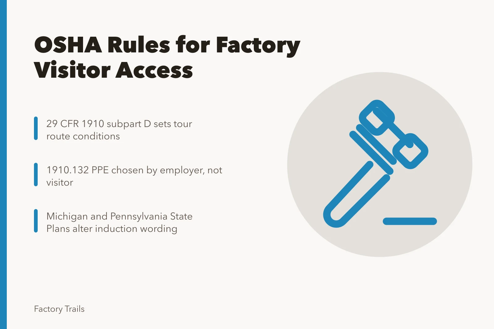 OSHA visitor access rules for factory tours and PPE. How OSHA rules shape visitor access on working factory floors