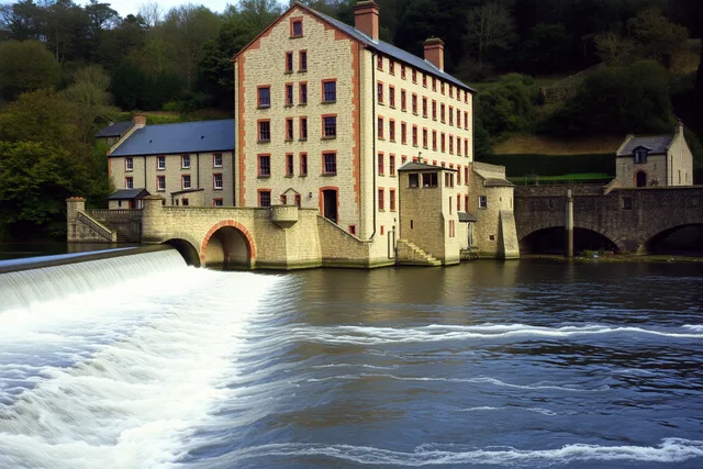 Cromford Mill and River Derwent in the Derwent Valley. Factory trail case studies: the results and the conditions behind them